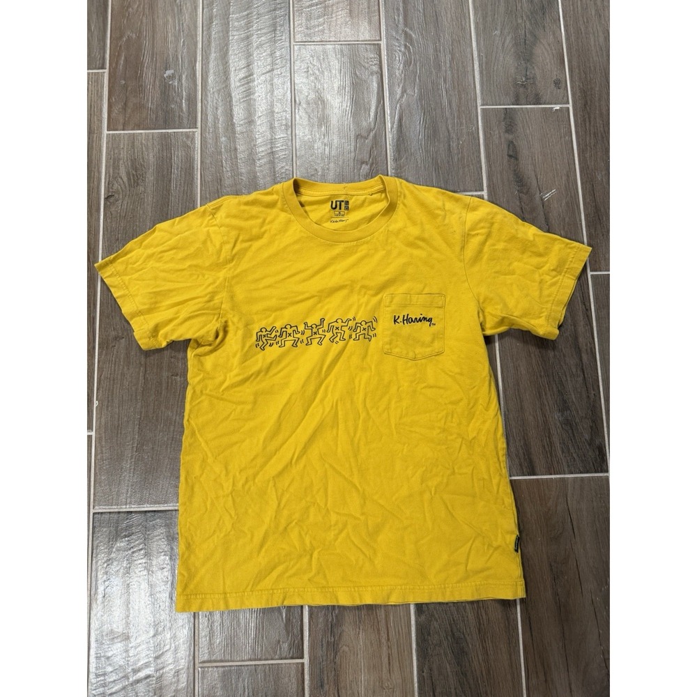 KEITH HARING Licensed NYC Street Art Pocket T-Shirt Size Medium UNIQLO